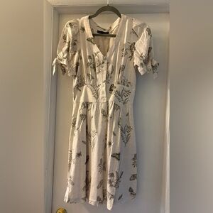 Floral Print Button-Down Dress